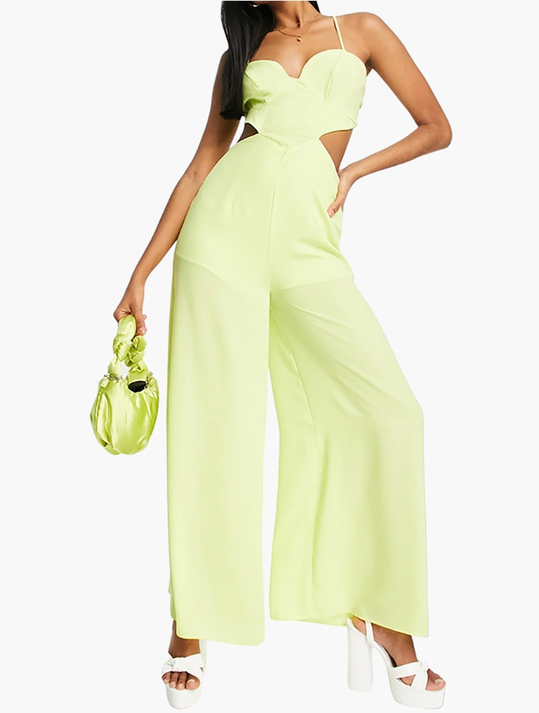Miss selfridge top green jumpsuit